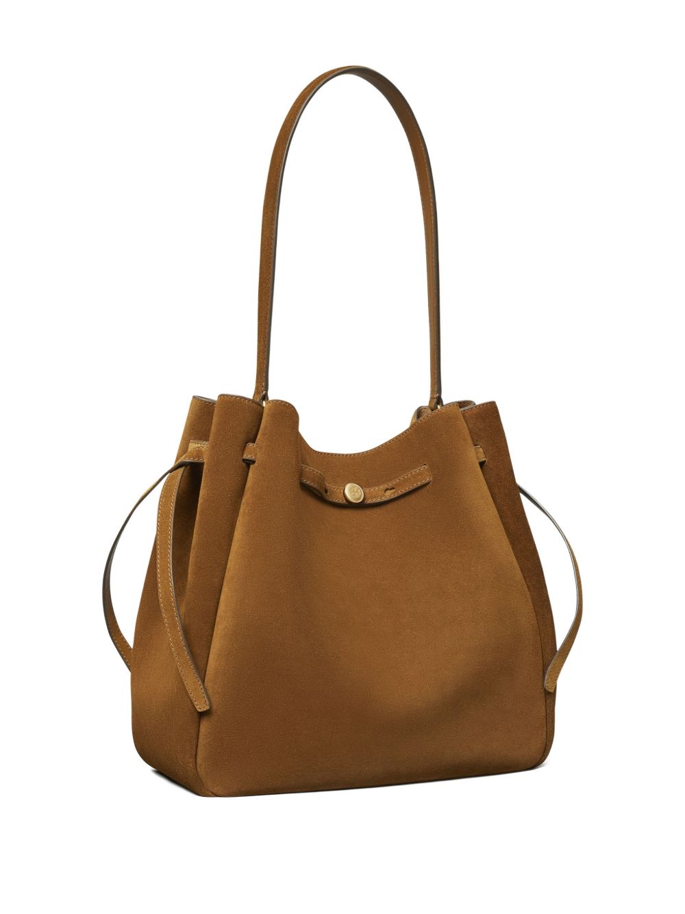TORY BURCH Borsa a secchiello 'Romy' in pelle scamosciata 