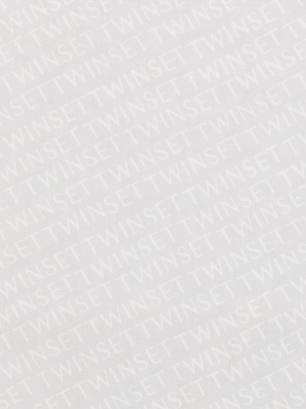 TWINSET Foulard celeste con stampa floreale 