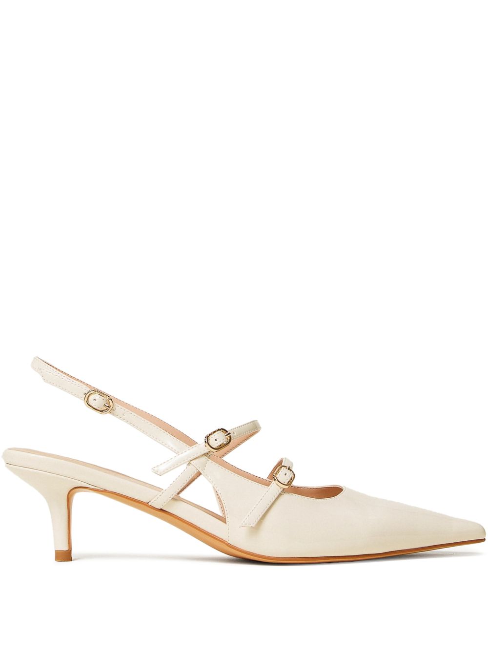 TWINSET Scarpe slingback a punta color panna 