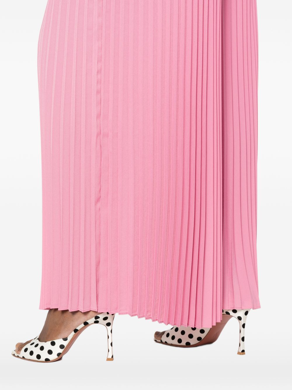 TWINSET Pantaloni plissettati a gamba larga rosa 