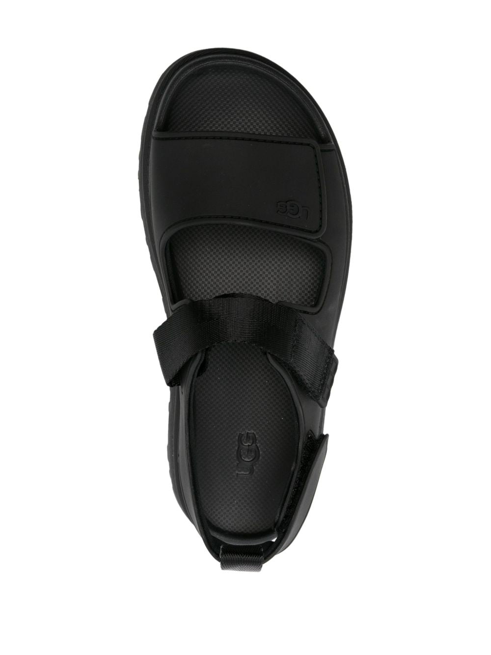 UGG Sandali neri con strappi e logo 