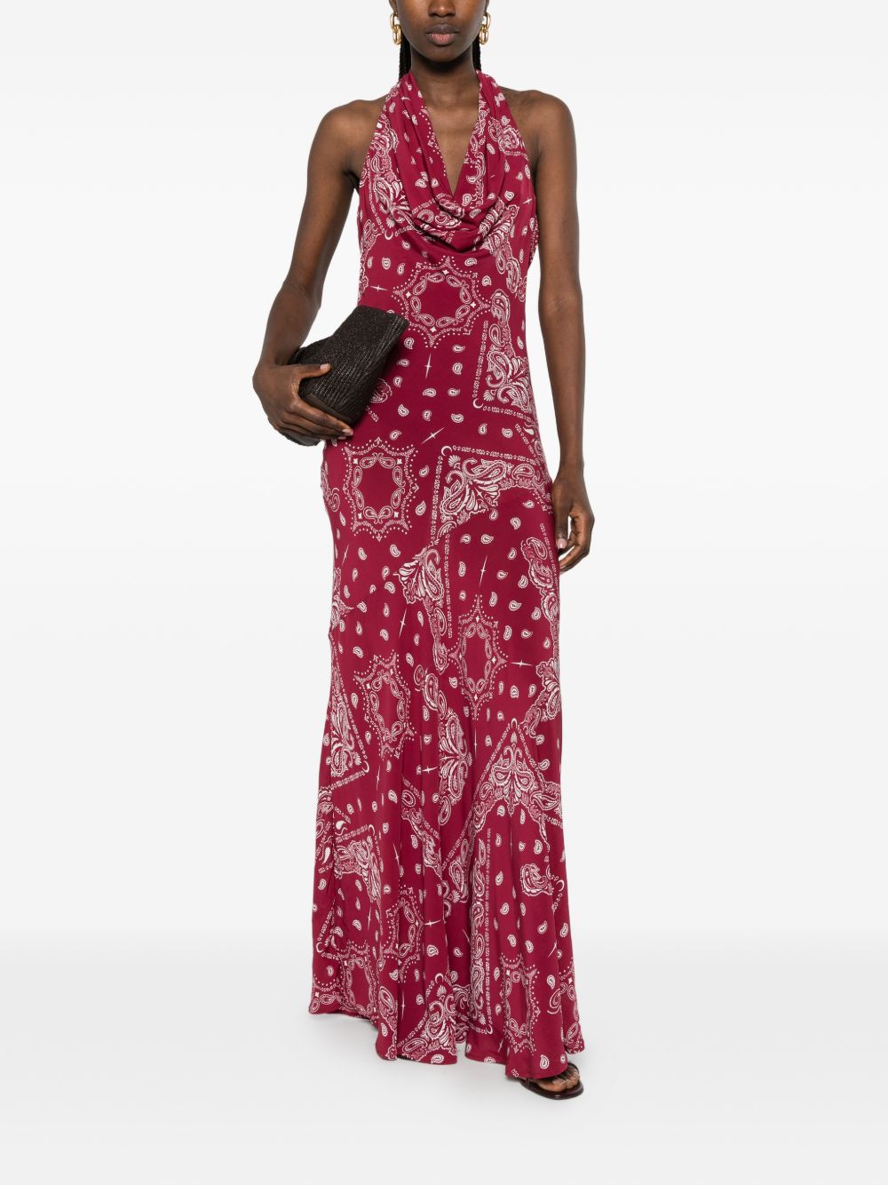 VENUJA Maxi abito Sierra con stampa bandana 