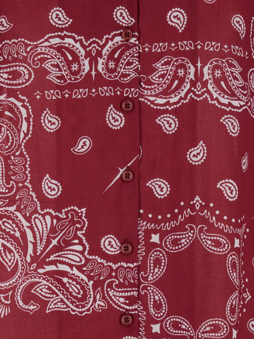VENUJA Camicia oversize Sierra con stampa bandana rosso scuro 