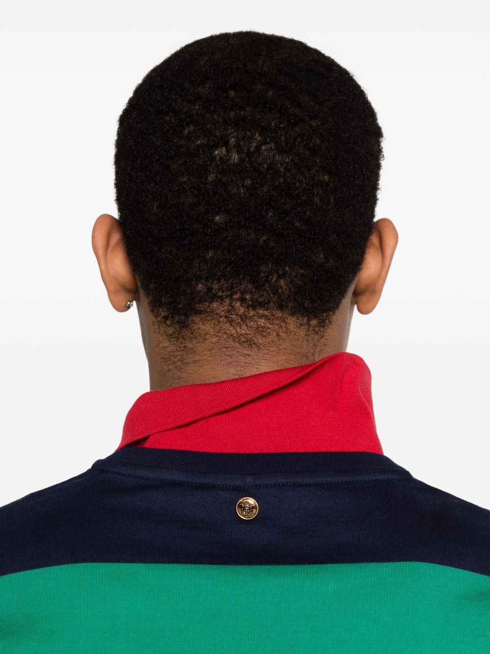 VERSACE Polo in cotone a righe colorate 