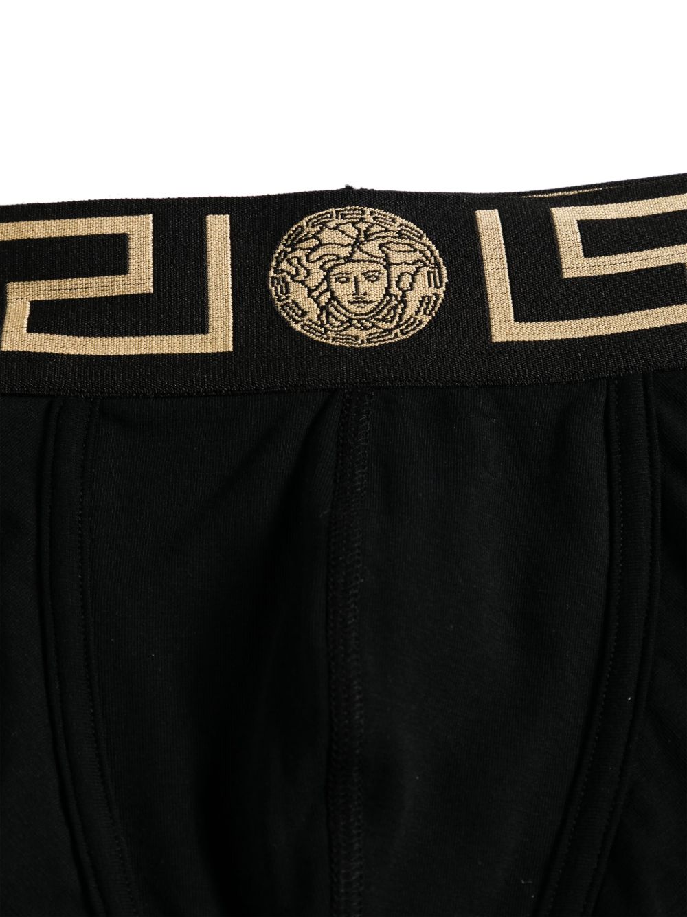 VERSACE Boxer neri con motivo Greca 