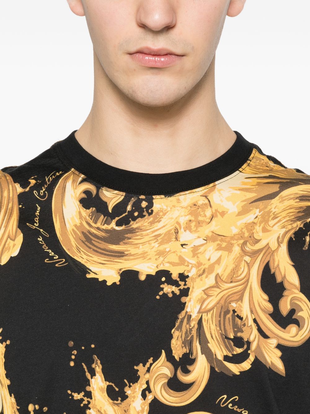 VERSACE JEANS COUTURE T-shirt in cotone con stampa 