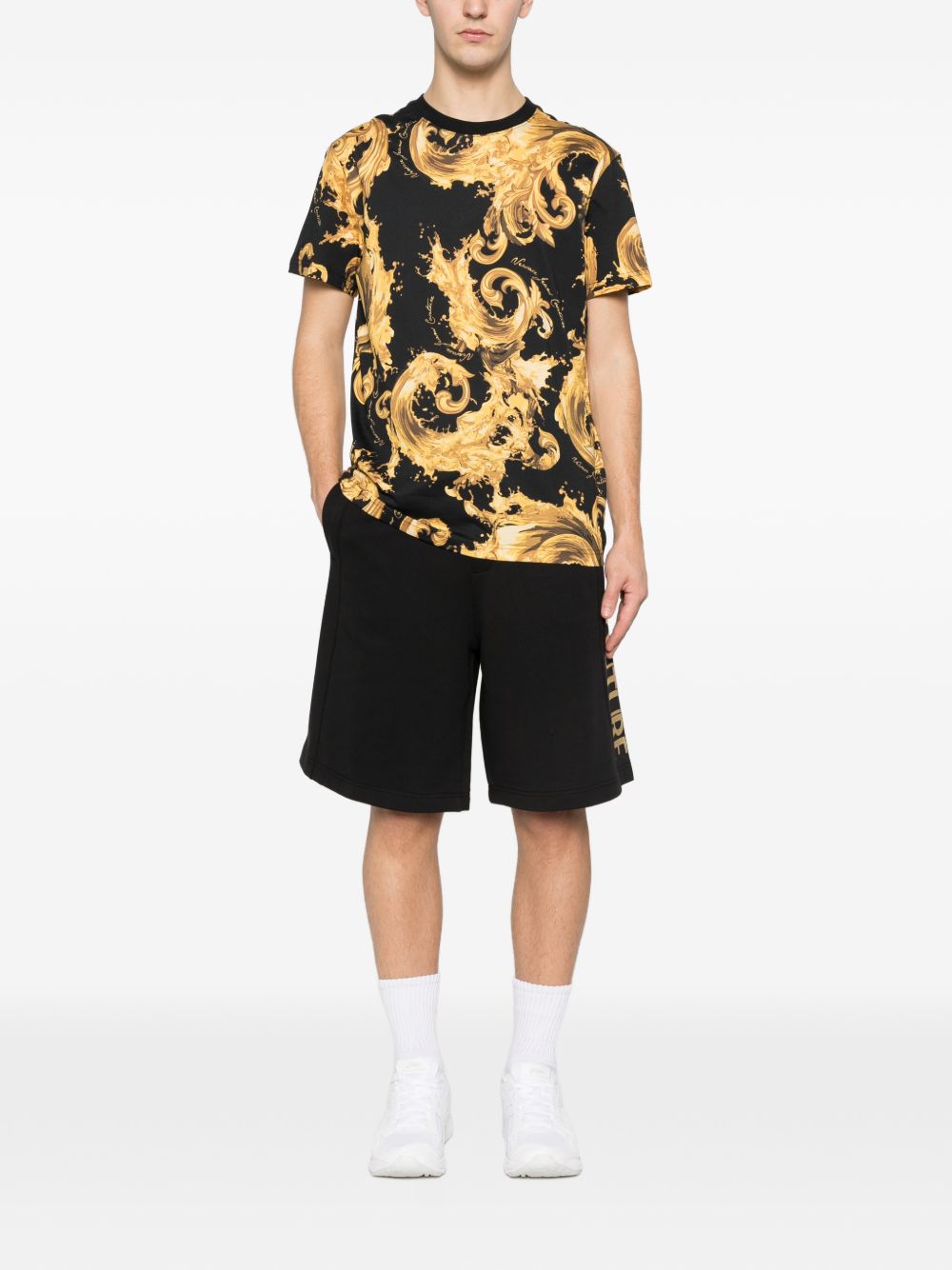 VERSACE JEANS COUTURE T-shirt in cotone con stampa 