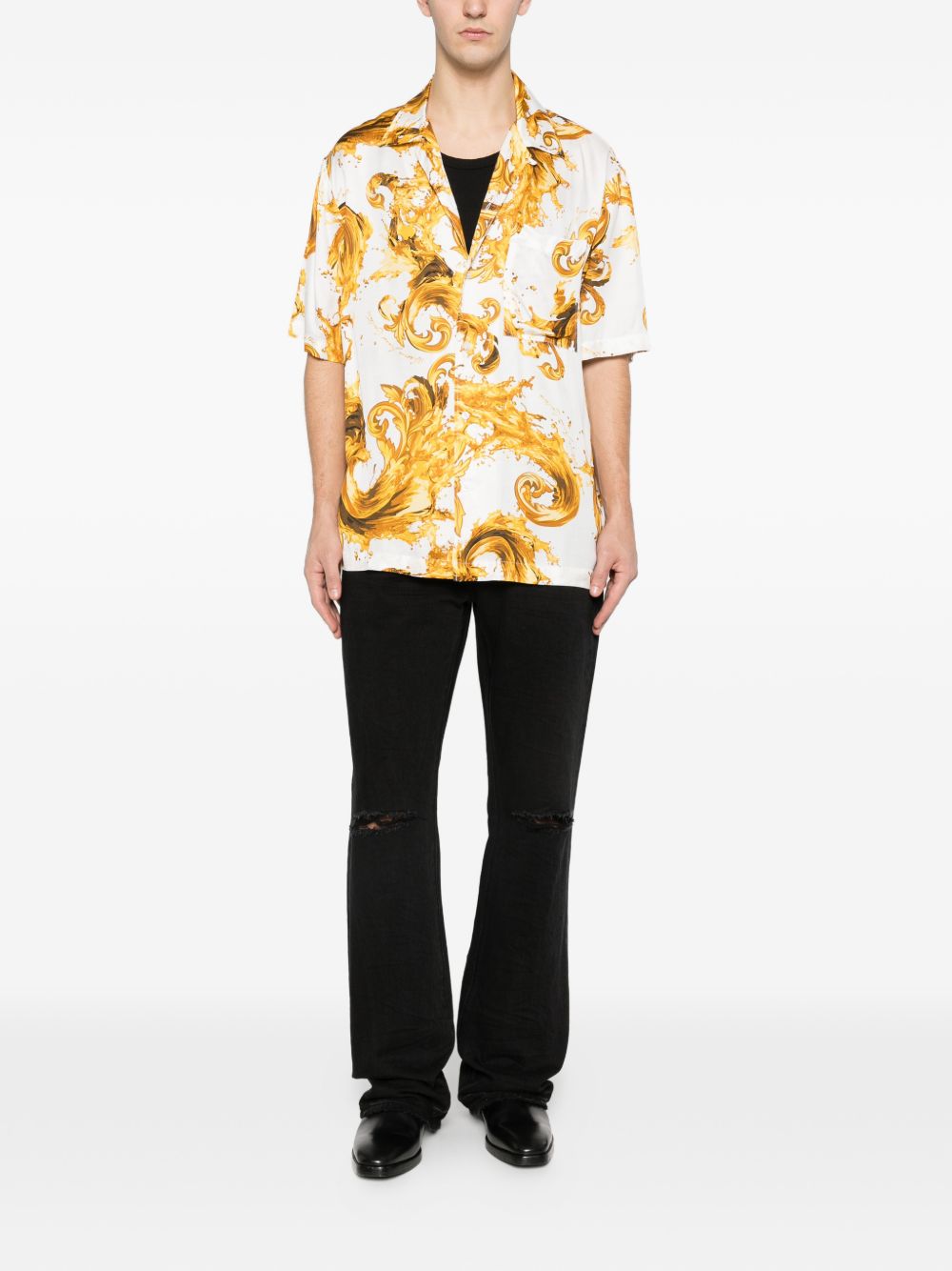 VERSACE JEANS COUTURE Camicia a maniche corte con stampa 