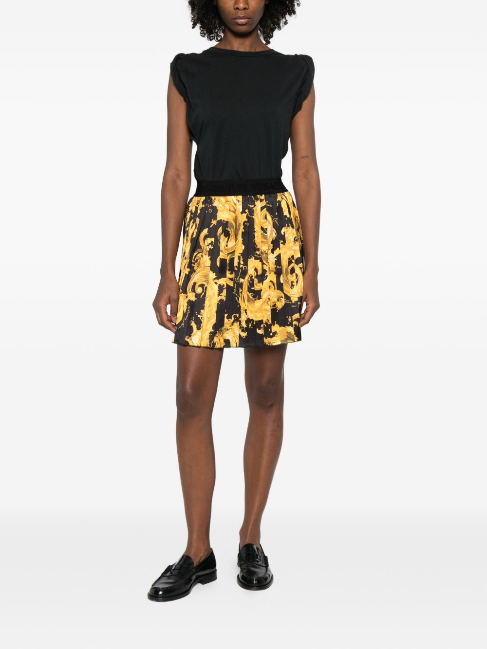 VERSACE JEANS COUTURE Minigonna con stampa barocca 