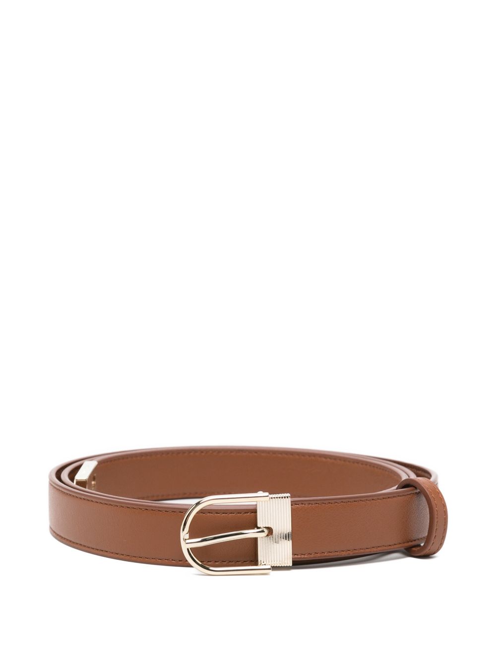VICTORIA BECKHAM Cintura marrone con fibbia dorata 