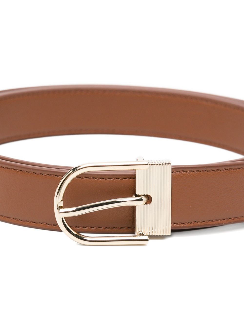 VICTORIA BECKHAM Cintura marrone con fibbia dorata 