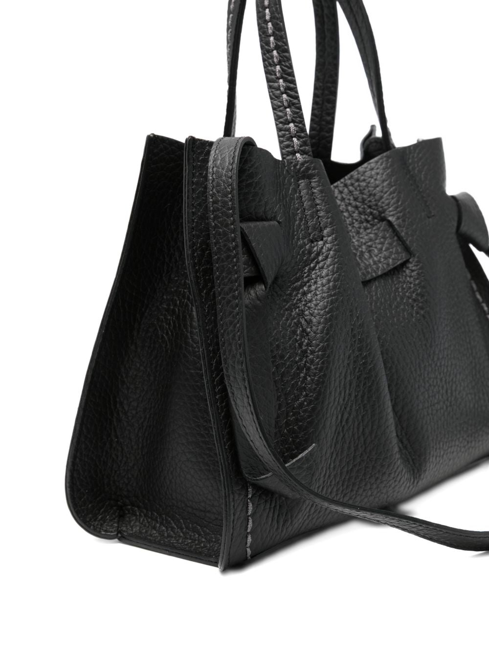 VISONA Borsa tote Vittoria in pelle nera 