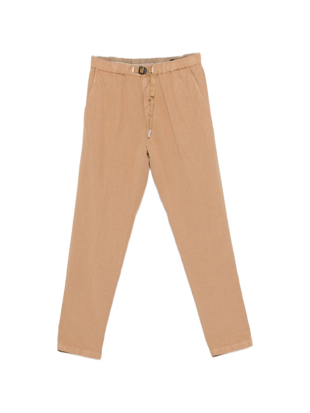 WHITE SAND Pantaloni in misto lino beige con cintura 