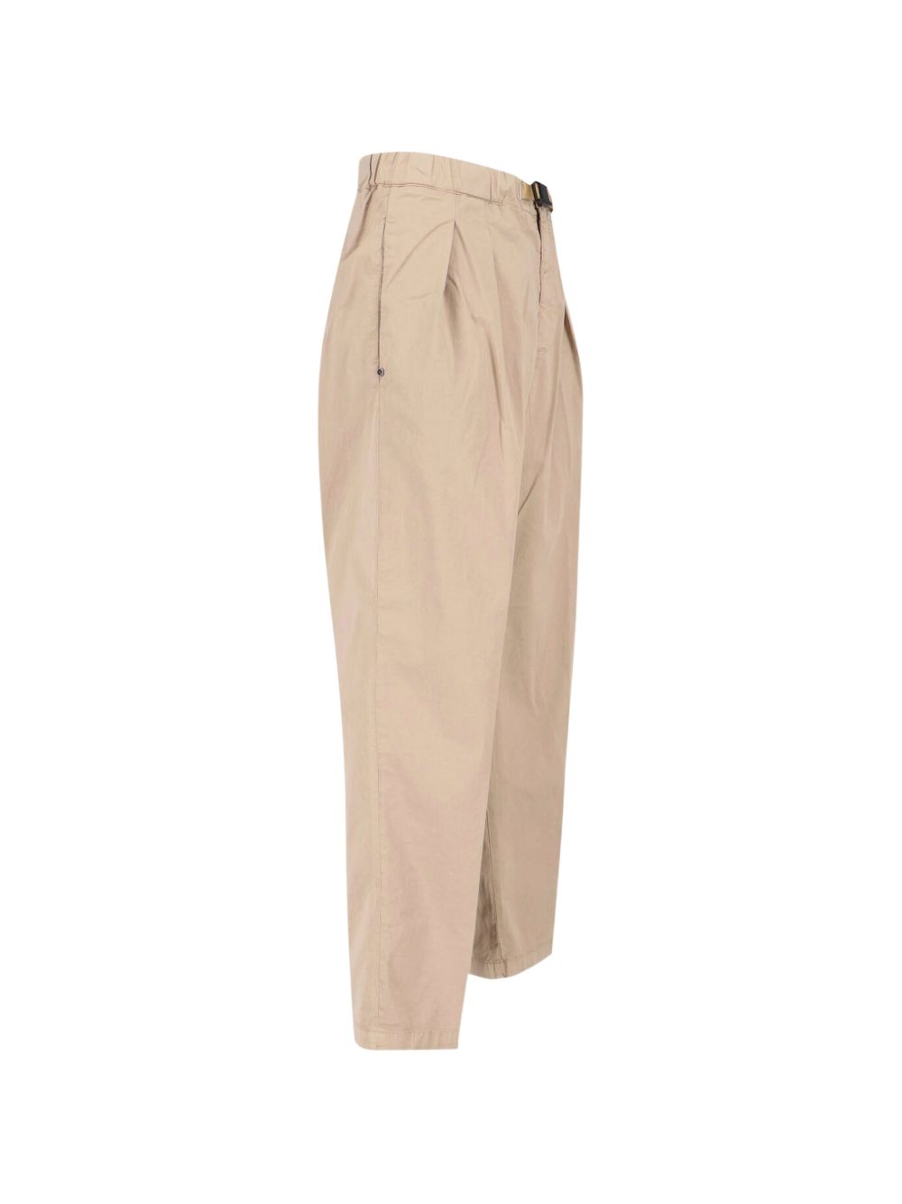WHITE SAND Pantaloni color sabbia con cintura 