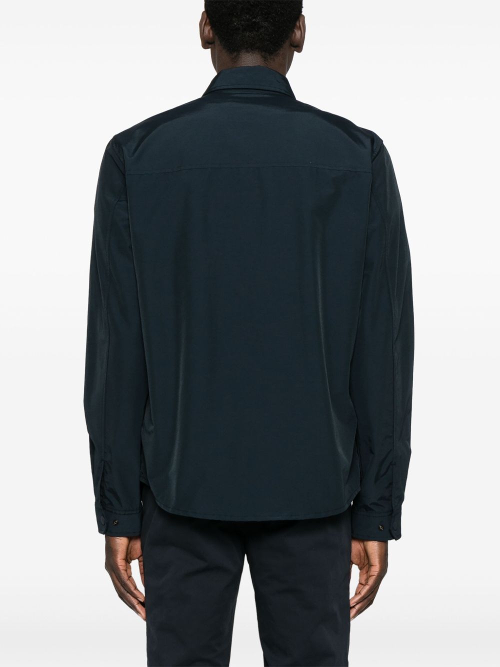 WOOLRICH Camicia blu notte con bottoni 
