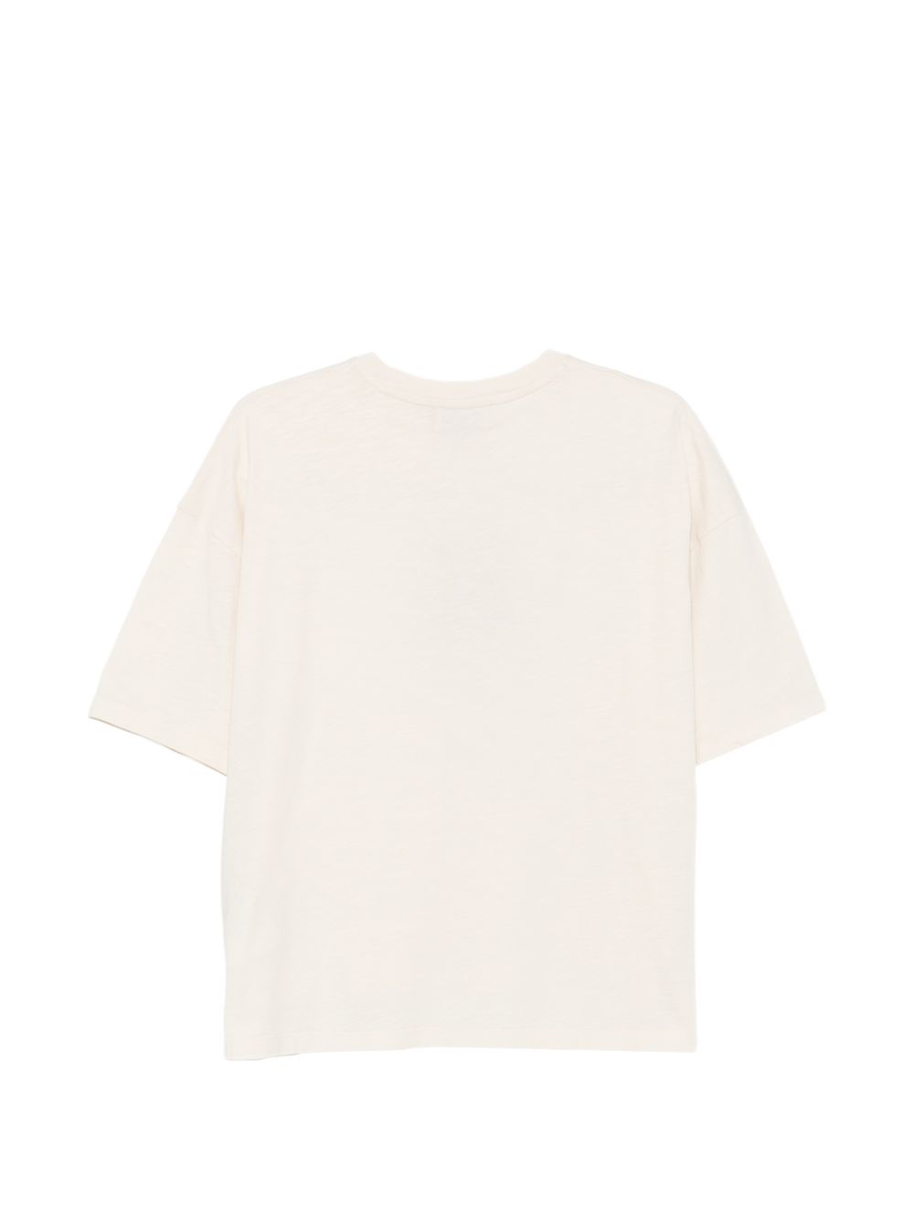 WOOLRICH T-shirt in cotone a maniche corte color avorio 