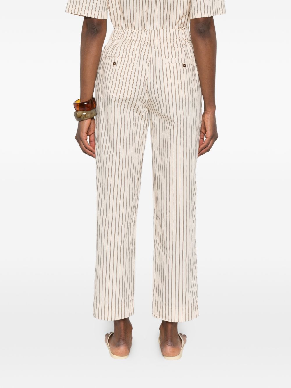 YERSE Pantaloni Maggie in cotone a righe 