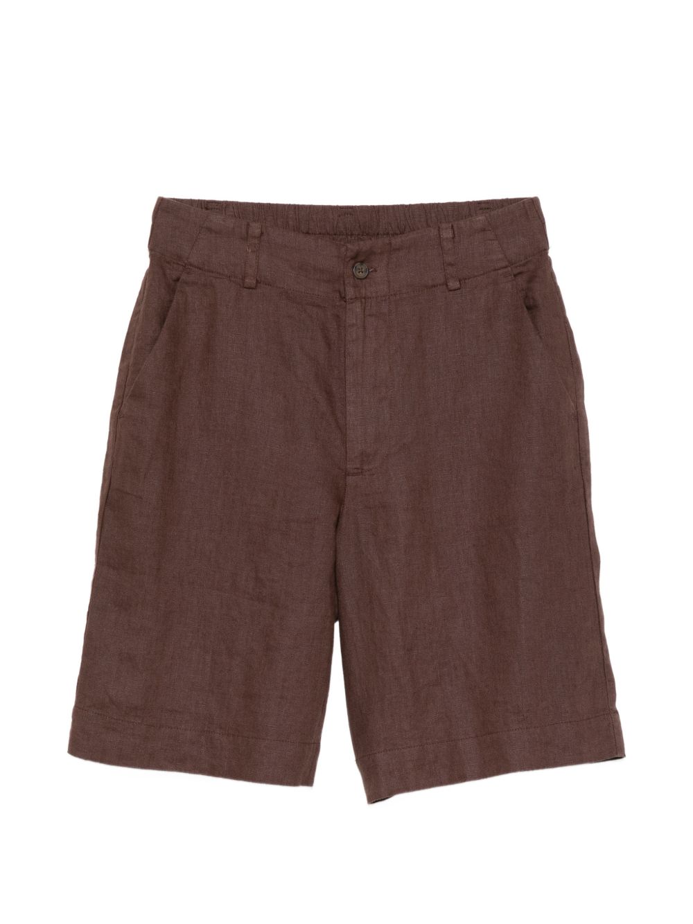 YERSE Shorts Rita in lino marrone 