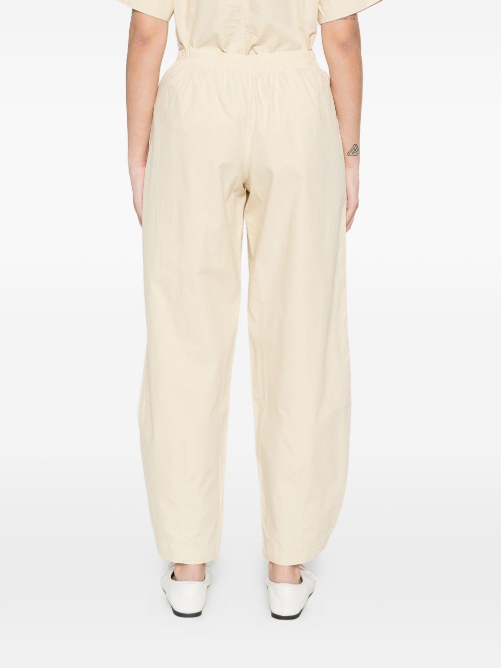YERSE Pantaloni Carli in cotone beige 