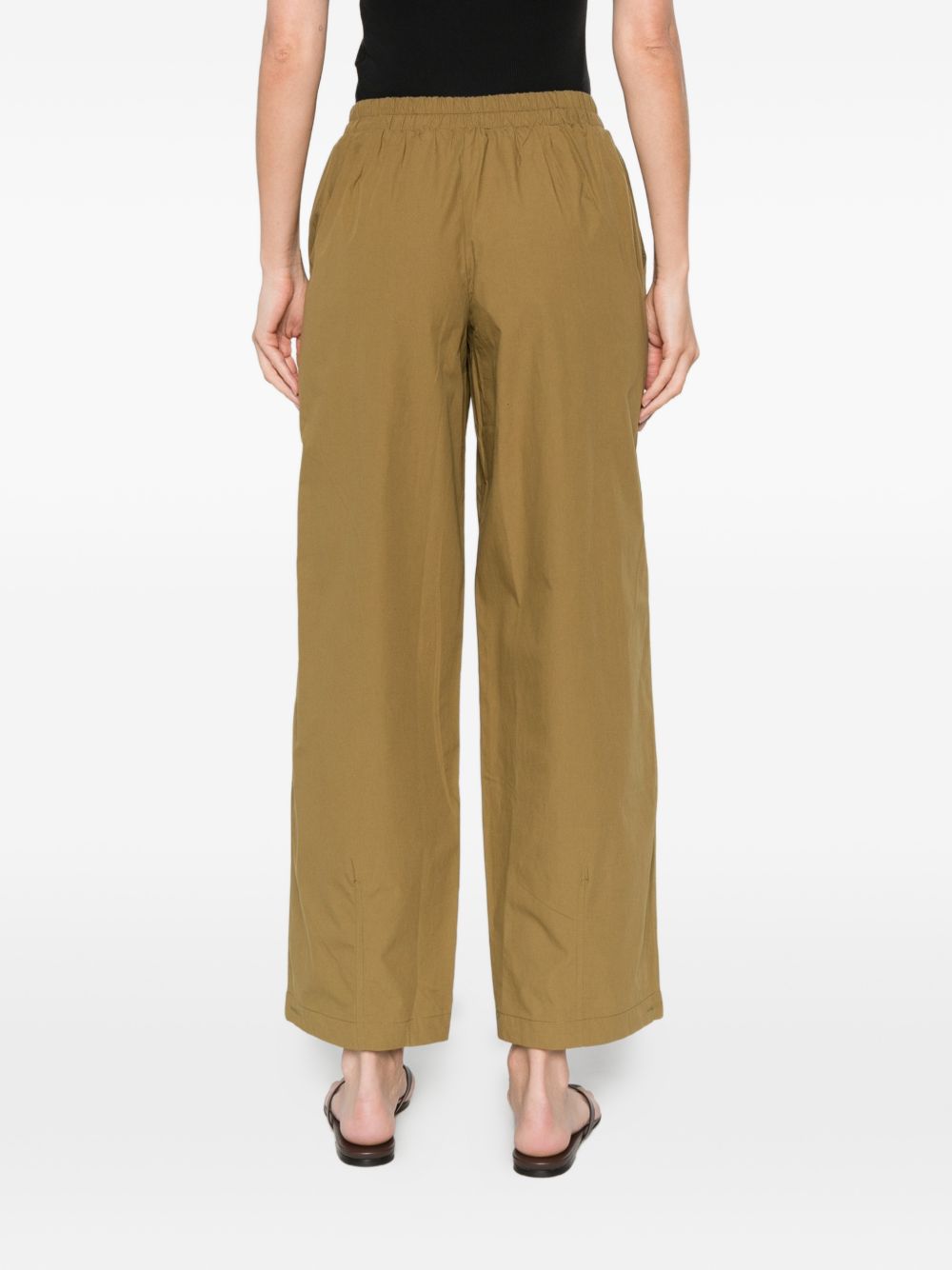 YERSE Pantaloni Carli morbidi in cotone marrone 