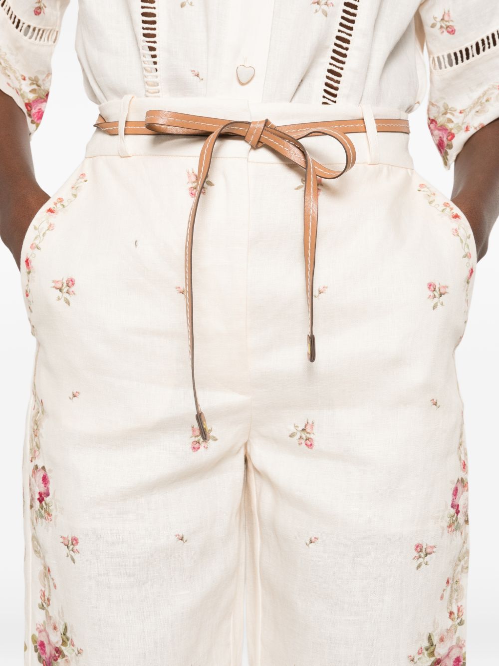 ZIMMERMANN Pantaloni 'Patience' a fiori 