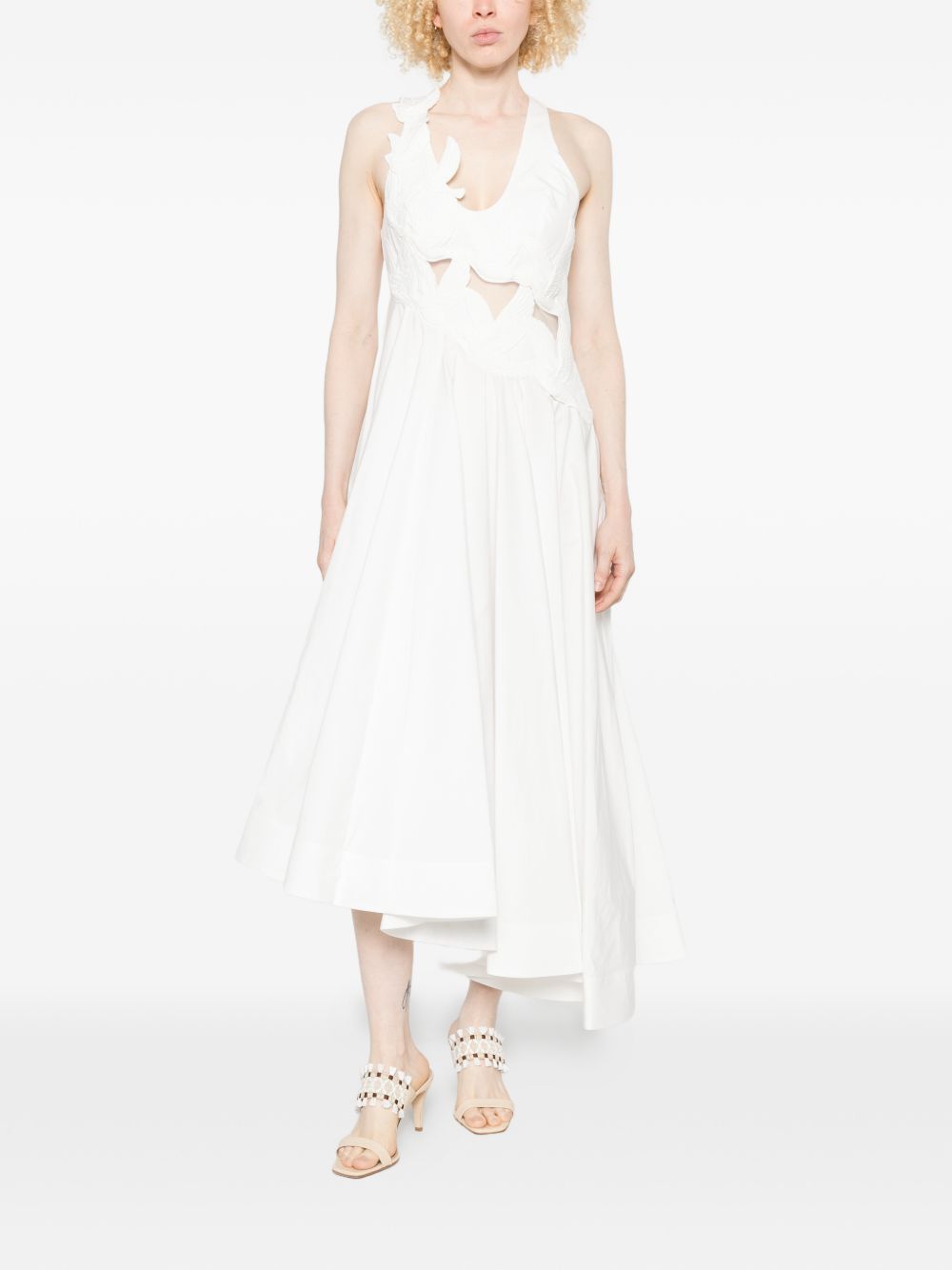 ZIMMERMANN Abito bianco con dettagli cut-out 
