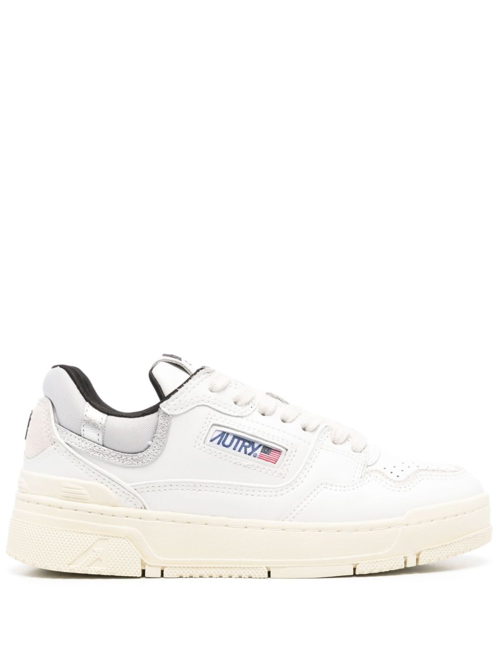 AUTRY Sneakers CLC in pelle bianca e argento 