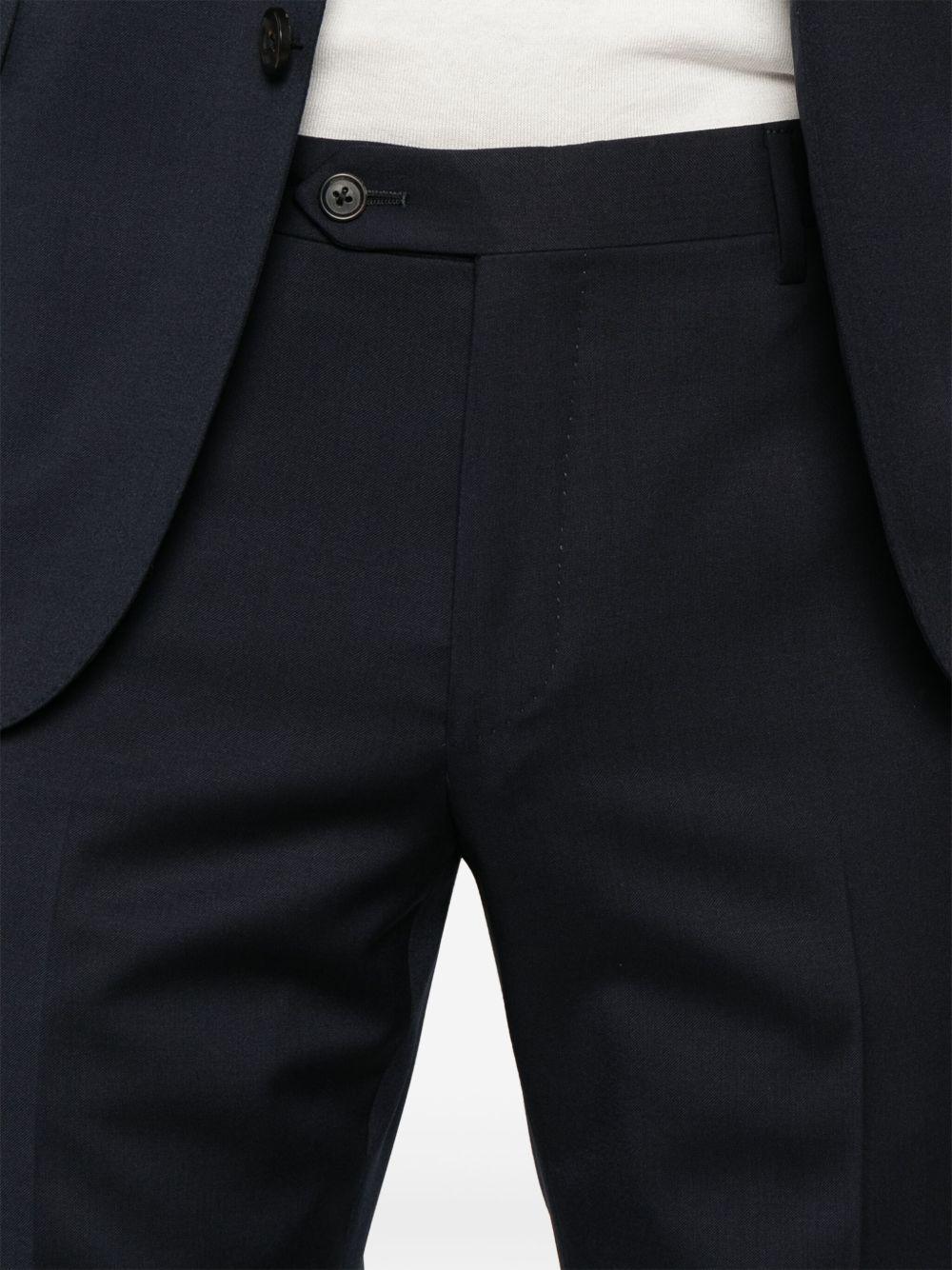 CORNELIANI Completo monopetto blu navy in pura lana vergine 