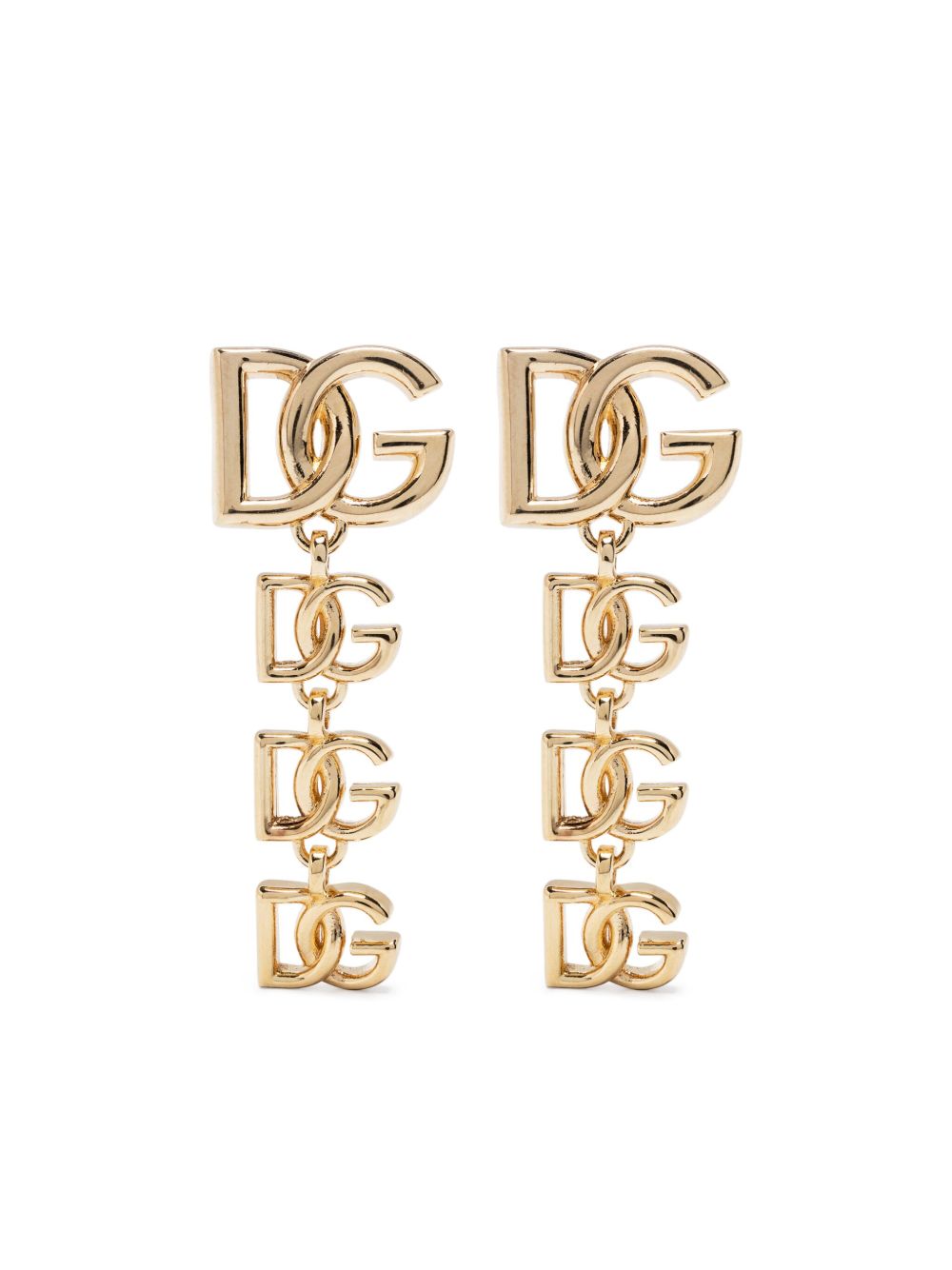 DOLCE e GABBANA Orecchini pendenti in ottone misto argento 