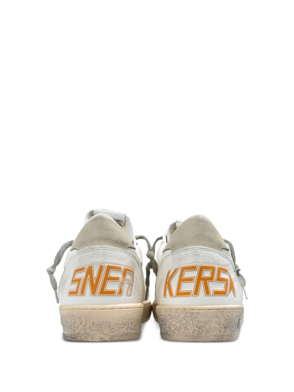 GOLDEN GOOSE Sneakers 'Ball Star' in pelle bianca con stella laterale in suede blu 