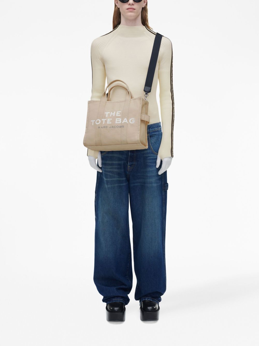 MARC JACOBS Borsa tote 'The Canvas Media' in cotone beige 