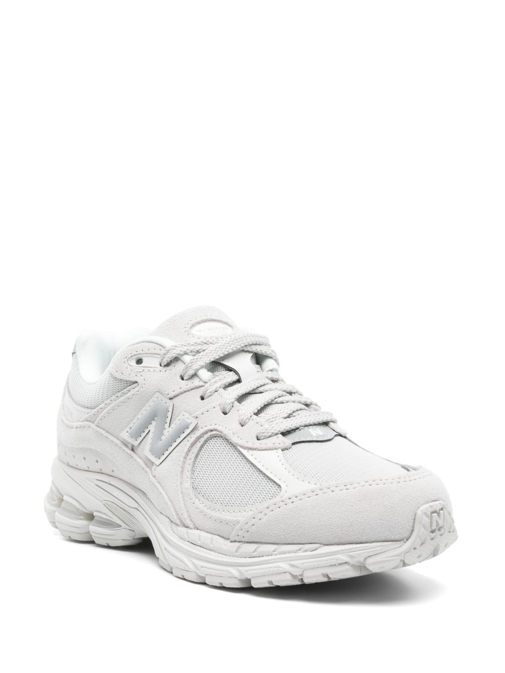 NEW BALANCE Sneakers unisex in camoscio e tela grigio chiaro 