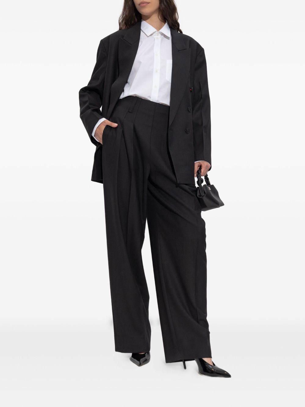 VICTORIA BECKHAM Camicia in cotone bianco con dettaglio sul retro 