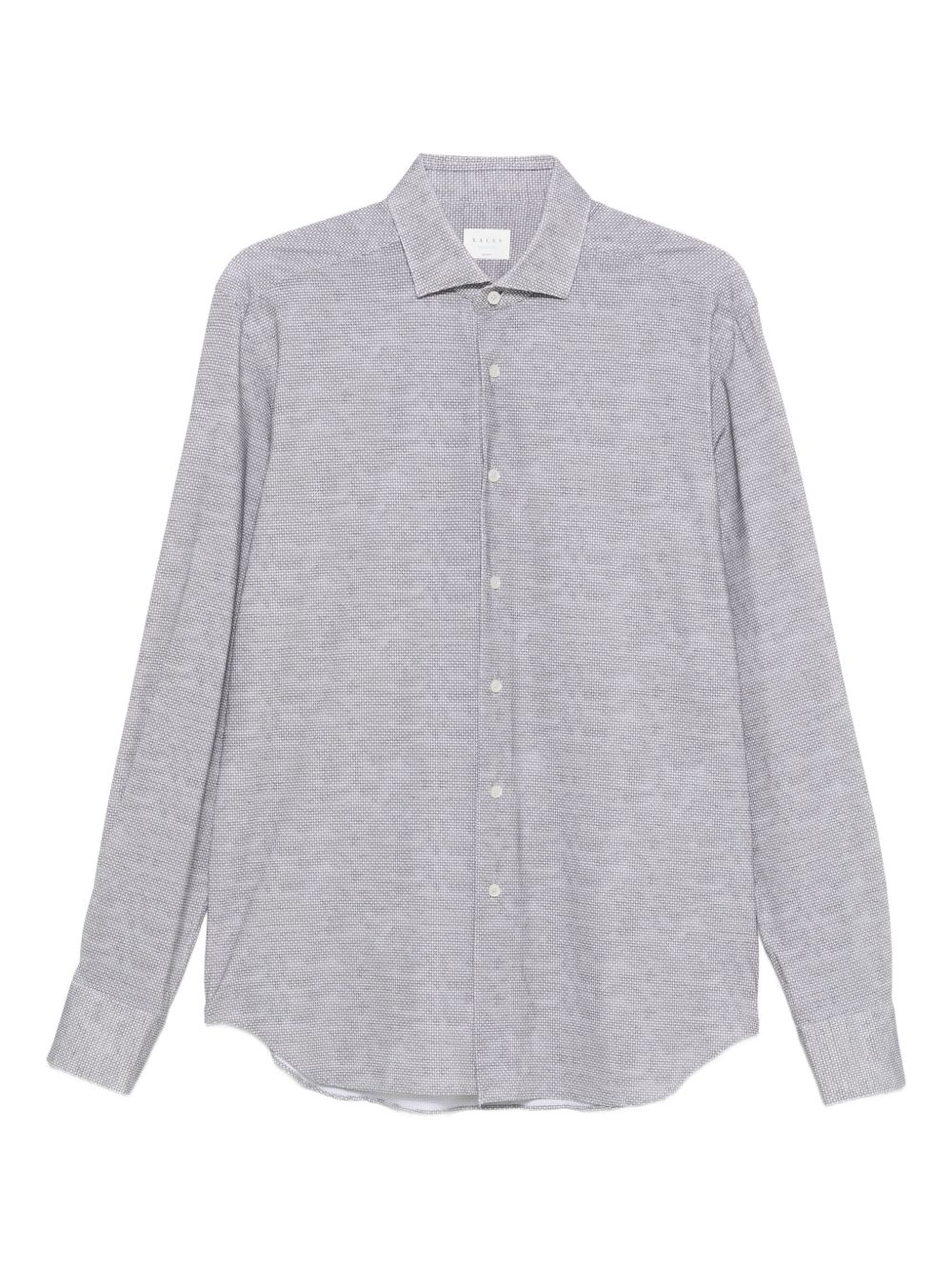 XACUS Camicia microfantasia in jersey grigio 