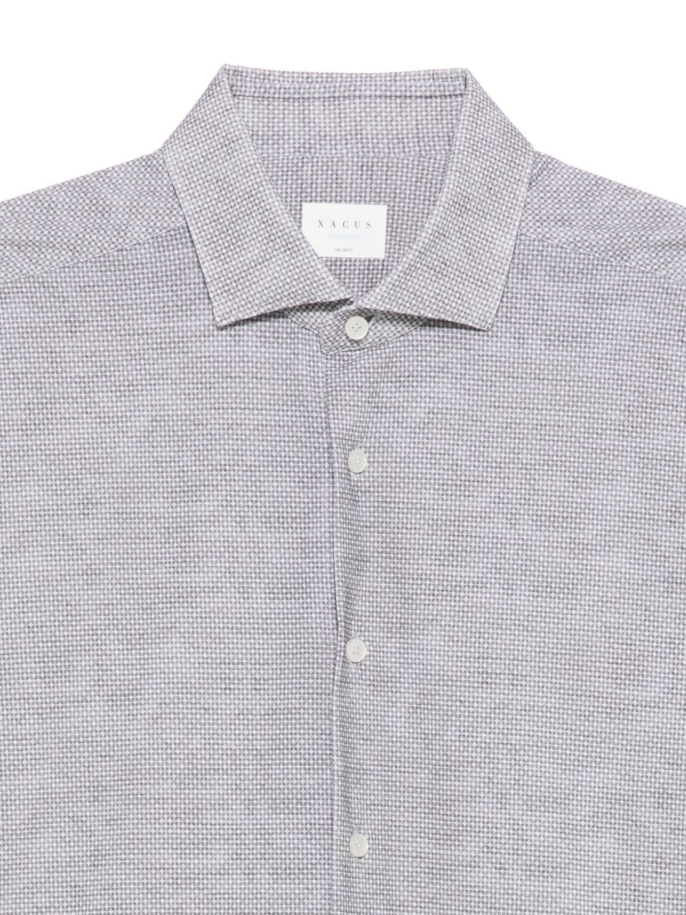 XACUS Camicia microfantasia in jersey grigio 