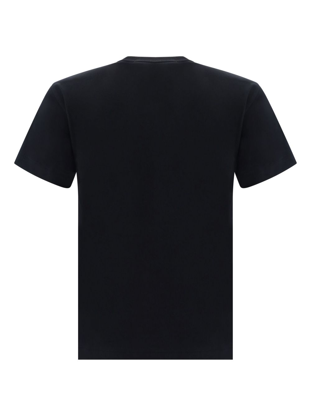 COMME DES GARCONS PLAY T-shirt a maniche corte in cotone nero con logo ricamato 
