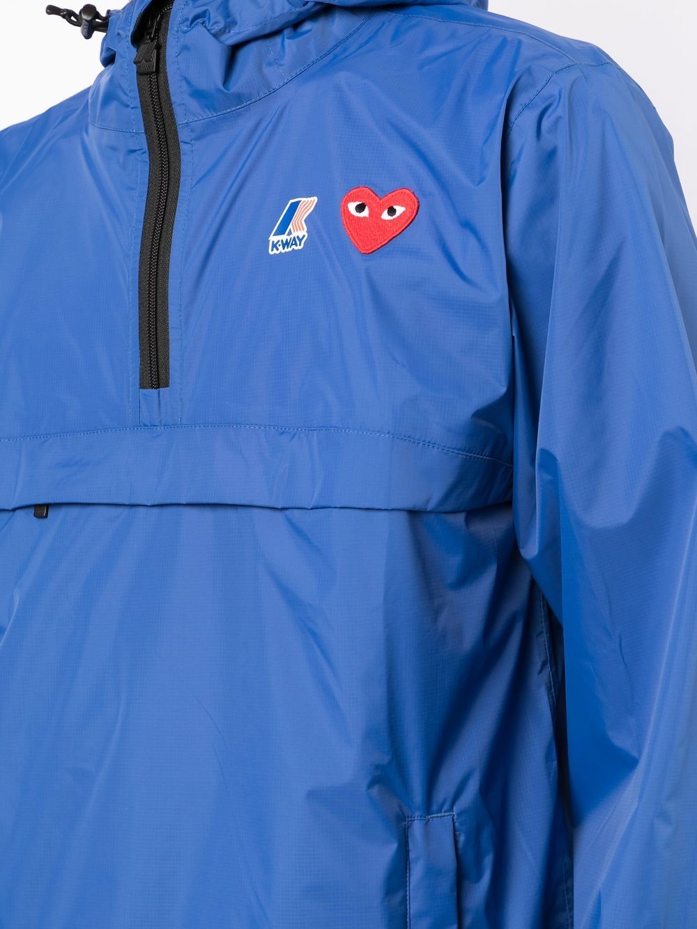 COMME DES GARCONS PLAY Comme Des Garçons Play X K-Way giacca impermeabile con tasca sul petto e cappuccio 
