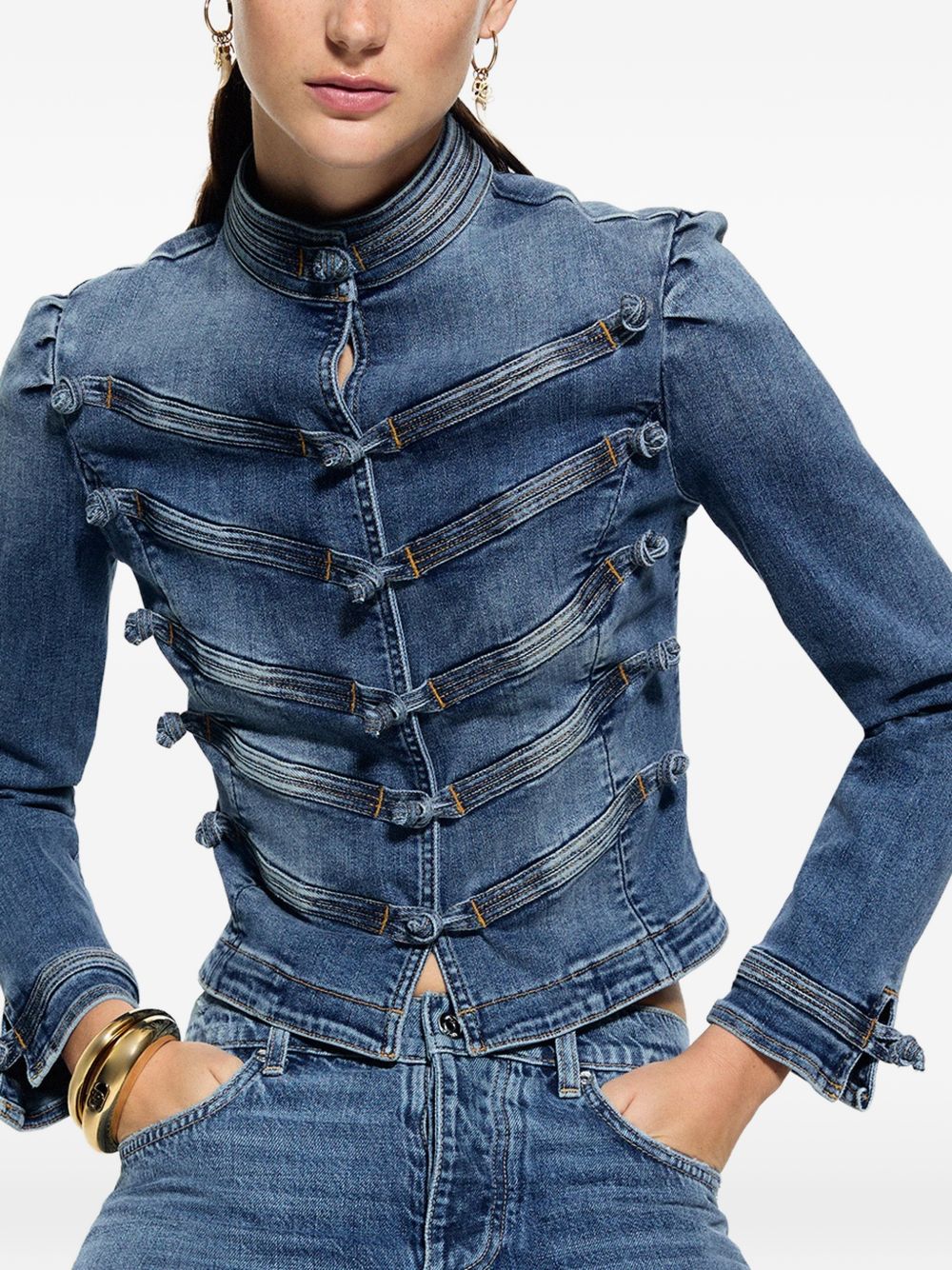 LIUJO Capsule Gigi Hadid Giacca in denim con alamari 