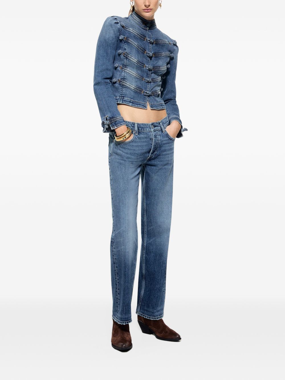 LIUJO Capsule Gigi Hadid Giacca in denim con alamari 