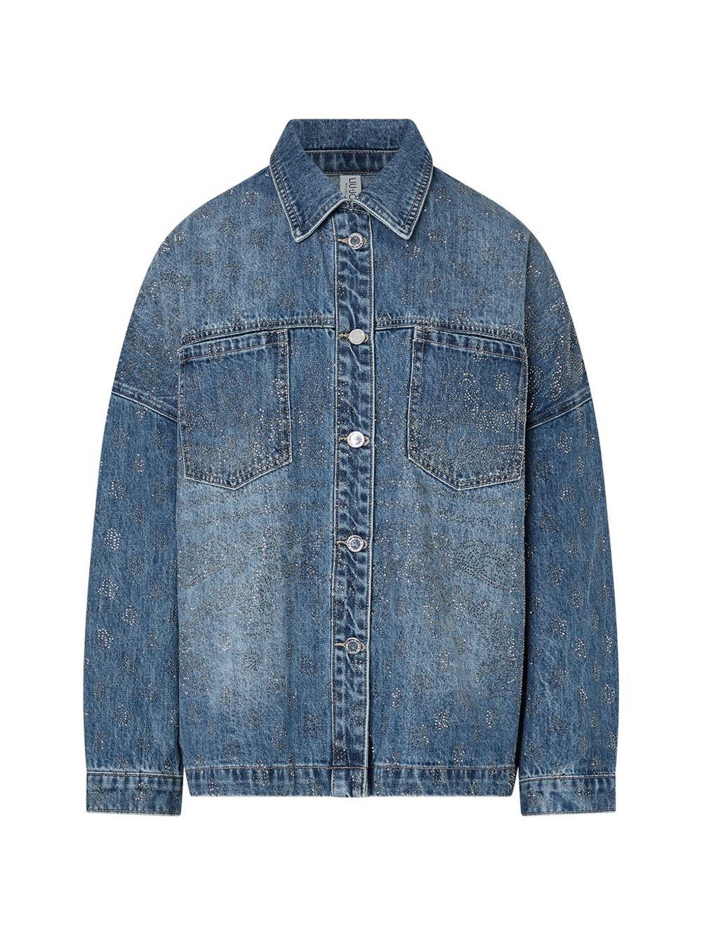 LIUJO Capsule Gigi Hadid Giacca in denim oversize con strass 