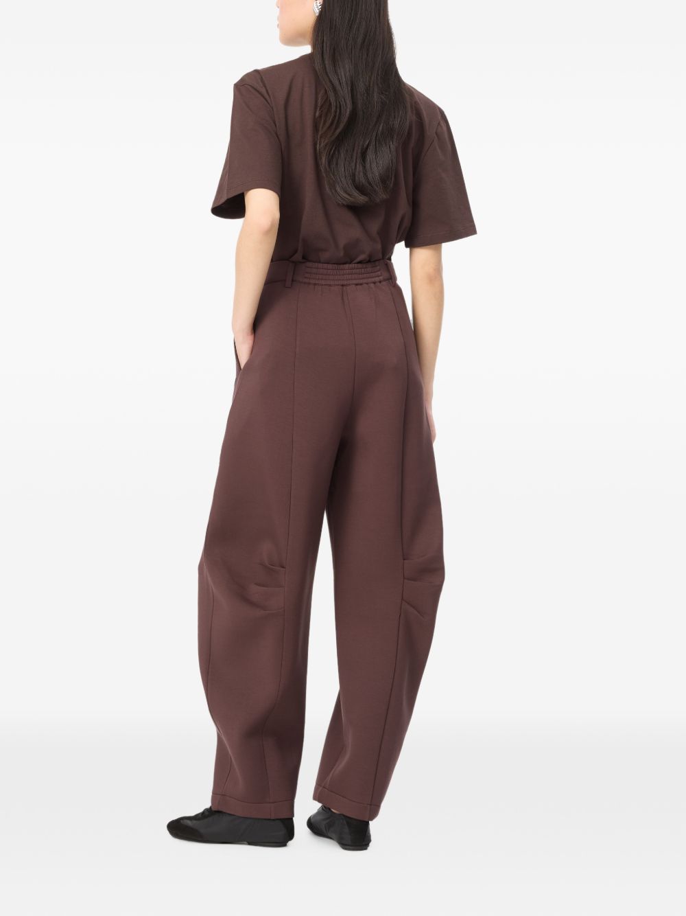 ROTATE Pantaloni casual barrel bordeaux 
