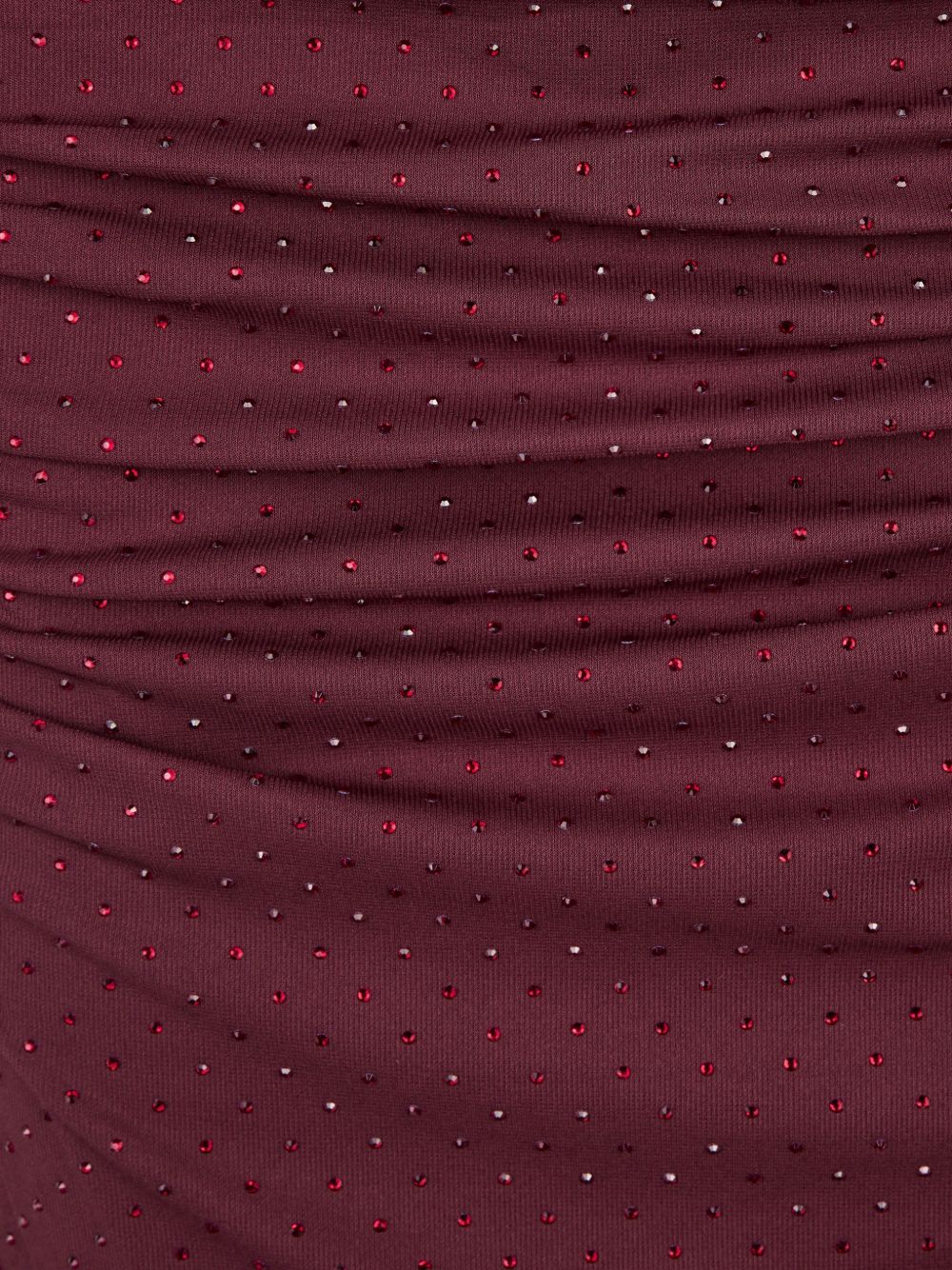ROTATE Abito lungo drappeggiato sul collo con spacco laterale bordeaux 