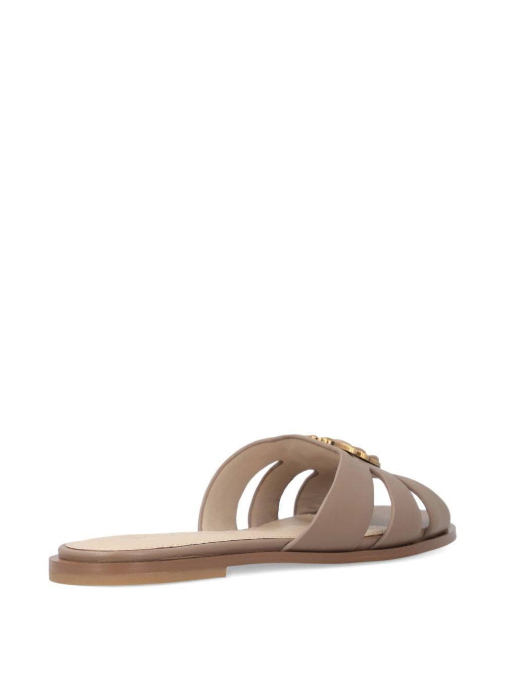 PINKO Ciabatte in pelle beige 'Milly' 