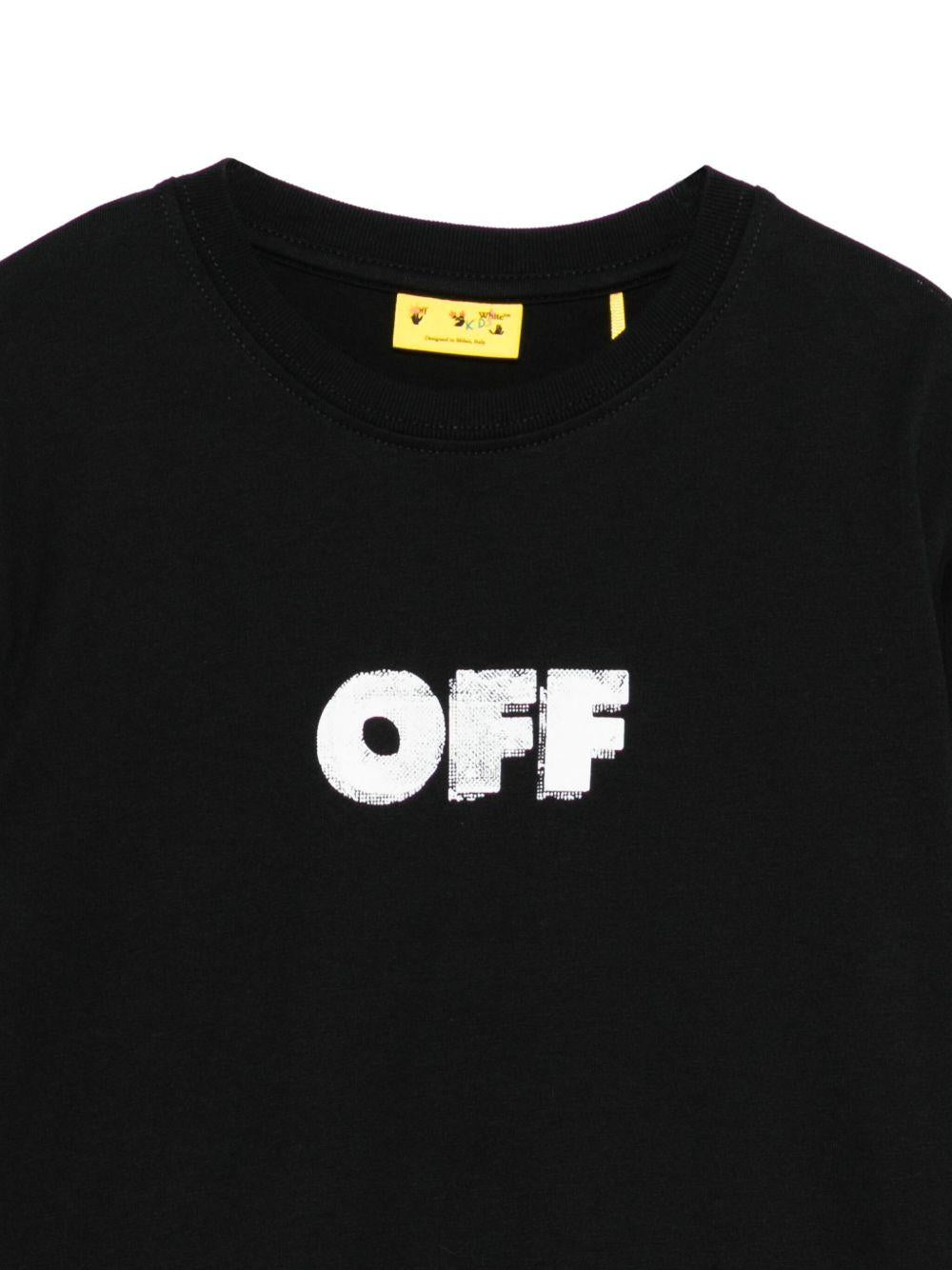 OFF WHITE T-shirt a maniche lunghe con stampa 