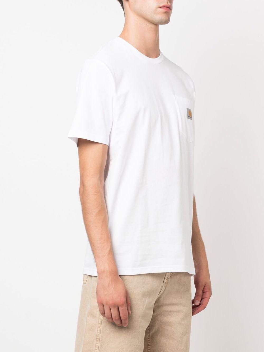 CARHARTT WIP T-shirt a maniche corte in cotone bianco con logo 