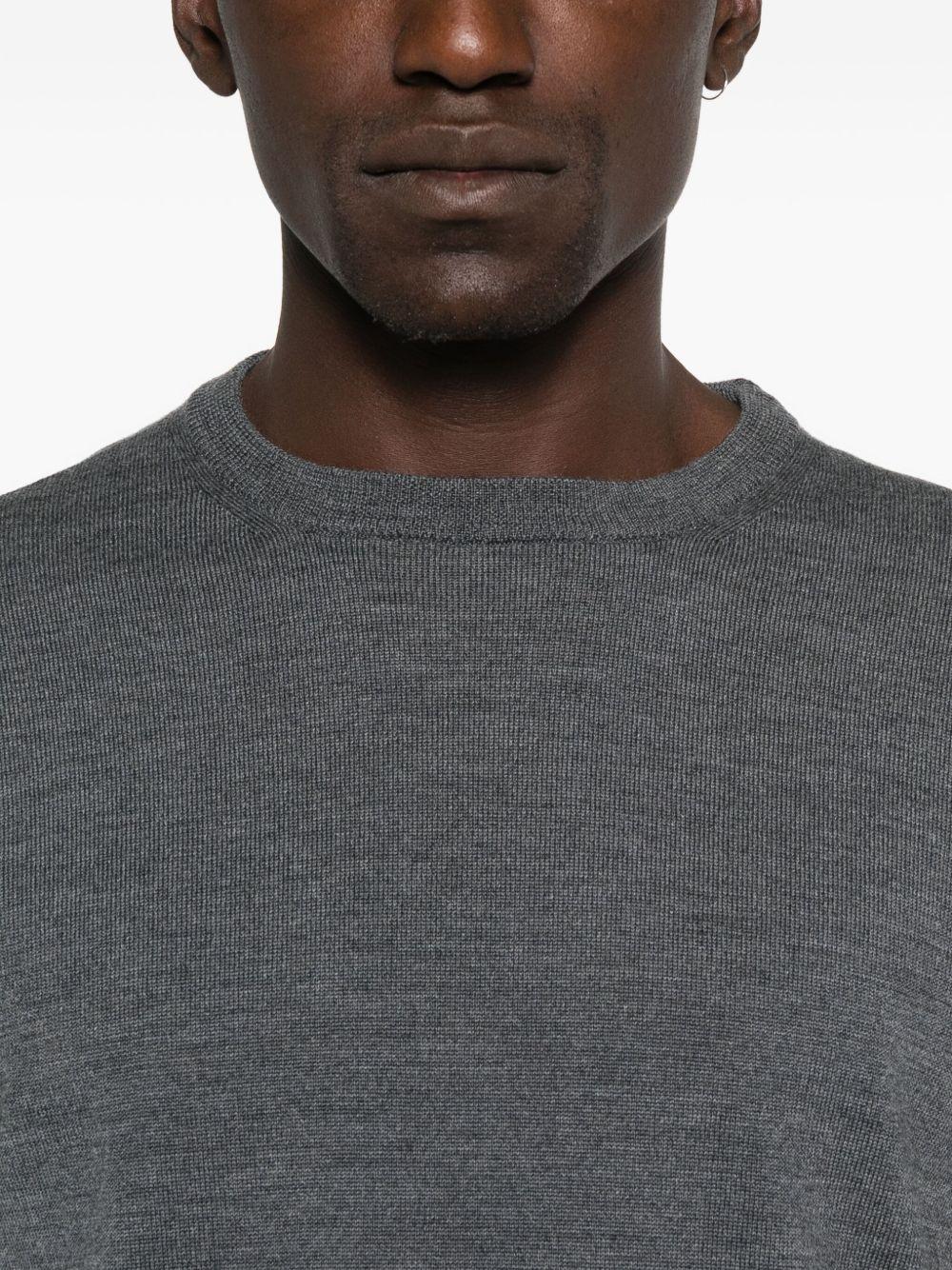 DANIELE FIESOLI Maglia girocollo grigia in lana 