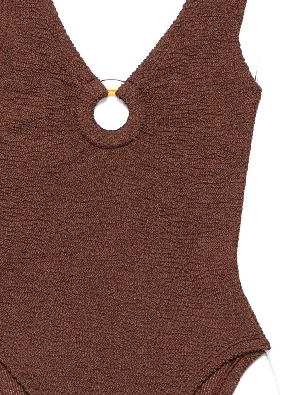 HUNZA G Costume da mare intero Celine marrone 