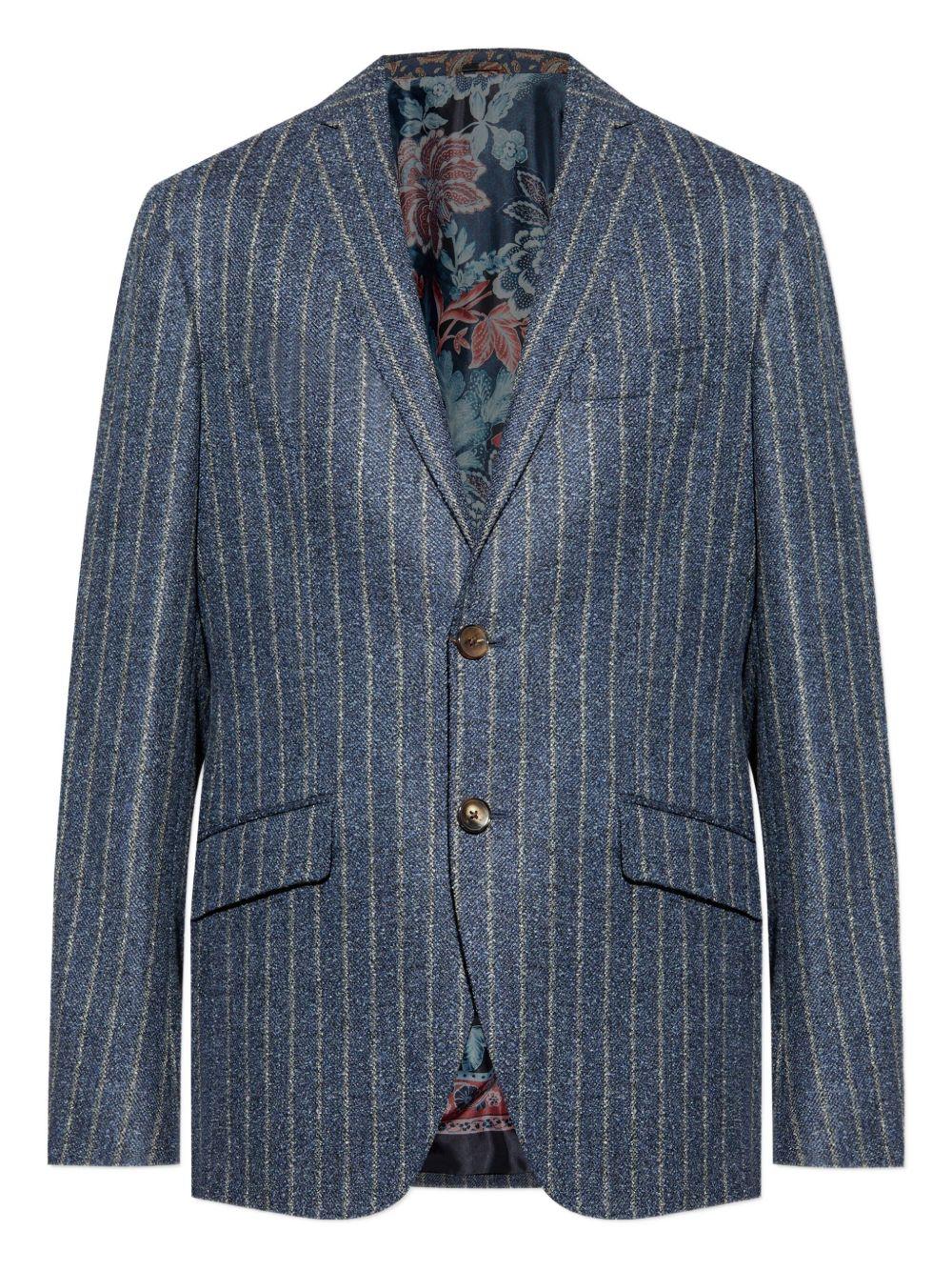 ETRO Blazer gessato classico in stile sartoriale 