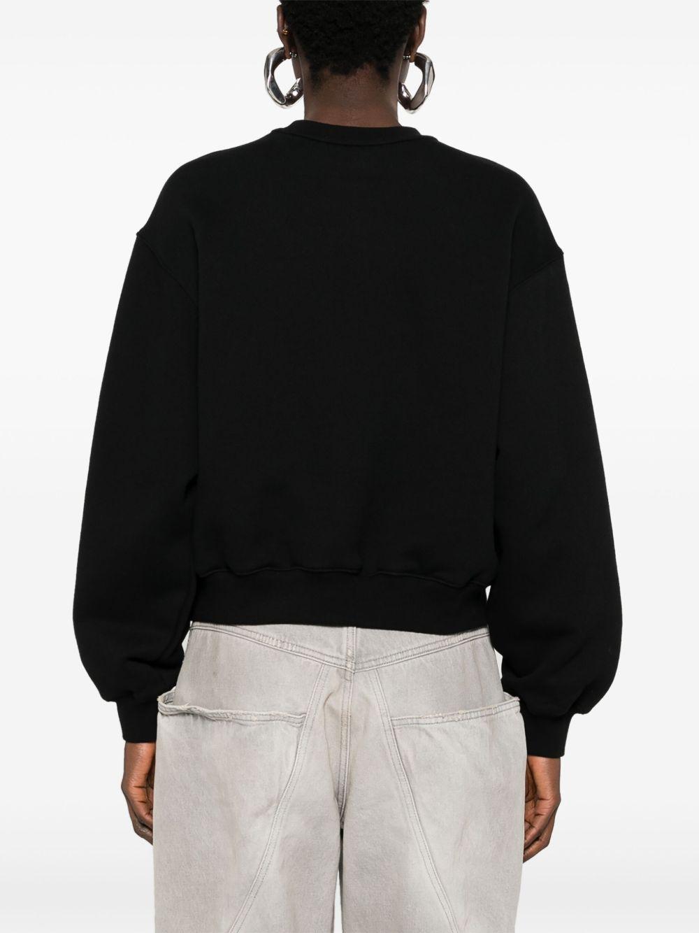 ALEXANDER WANG Felpa nera con logo 