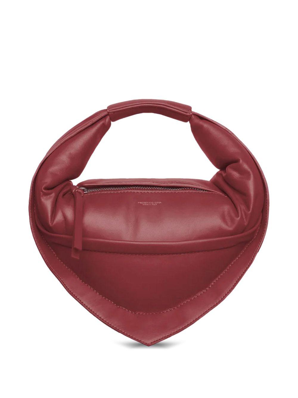 FEDERICO CINA Midi Tortellino bag in pelle rossa 